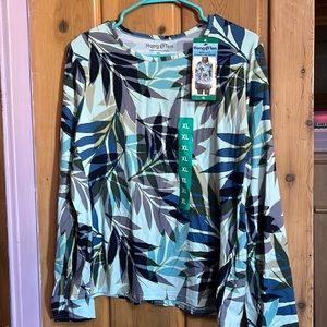 Hang ten UV protective swim shirt size xl floral print